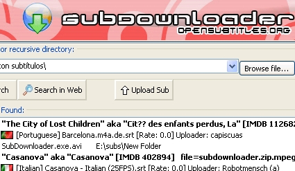 Subdownloader Scaricare Sottotili di Film e Canzoni Subdownloader Scaricare Sottotili di Film e Canzoni