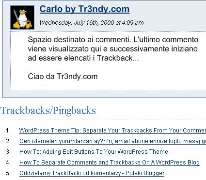 Come Separare Commenti e Trackbacks in WordPress