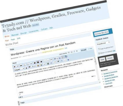 Wordpress: Creare una Pagina con un Post Random