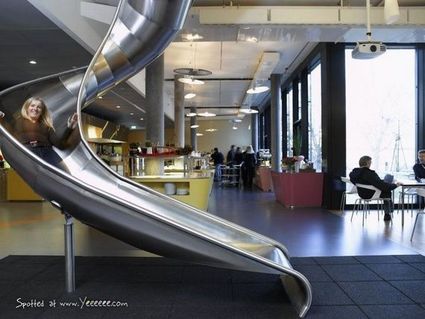 I nuovi uffici di Google a Zurigo in 47 incredibili fotografie - Scivolo per Dipendenti