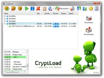 5 Ottimi freeware per gestire il download di file Rapidshare - Cryptload