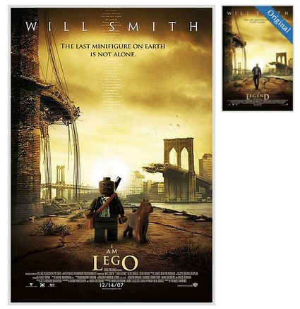 21 Fantastiche Locadine di film ricreate con le LEGO - Io sono Leggenda LEGO