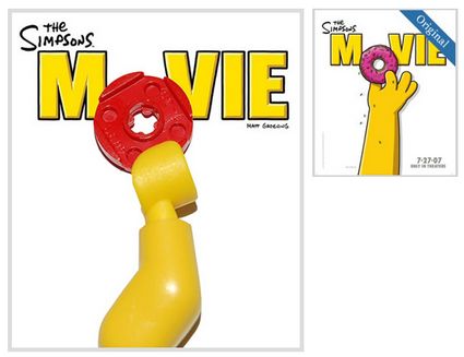 21 Fantastiche Locadine di film ricreate con le LEGO - Simpsons The Movie LEGO