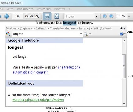 Dictionary un interessante Traduttore instantaneo freeware - Traduzione da file PDF