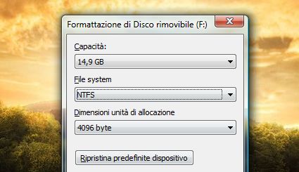 Formattare chiavetta USB in NTFS - Formattare USB NTFS