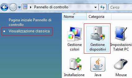 Formattare chiavetta USB in NTFS - Pannello di controllo