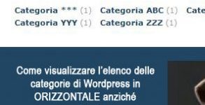 Categorie WordPress in Orizzontale manipolando semplicemente wp_list_categories