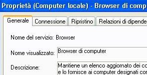 Errore Windows XP: La Rete non è presente o non è avviata