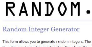 Un sito per generare un numero casuale per determinare i vincitori di blog contest