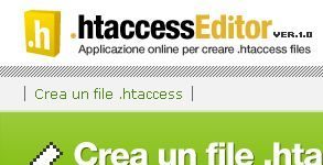 Htaccess editor online in italiano e facilissimo da usare