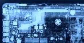 Lastra a Raggi X per un MacBook Alluminio