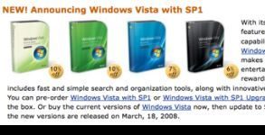 18 marzo 2008 voci insistenti sull’uscita del Service Pack 1 di Vista