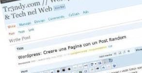 WordPress: Creare una Pagina con un Post Random