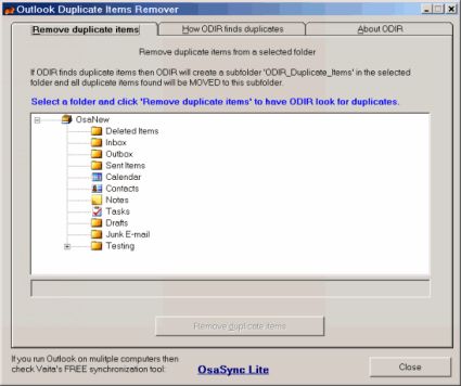 ODIR - Outlook Duplicate Items Remover - Ricerca probabili duplicati email e contrassegnazione