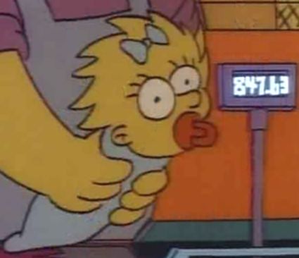 Ecco il prezzo di Maggie Simpson durante la sigla iniziale!