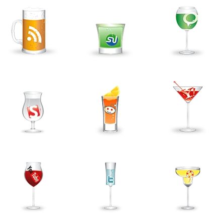 Cheers Set di Icone free per Social Network davvero da urlo